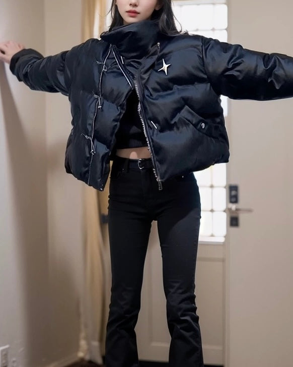 Black Puffer Jacket mry001790