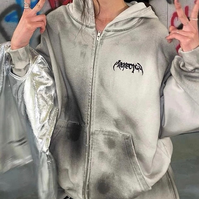 グラデーションジップアップパーカー mry001298