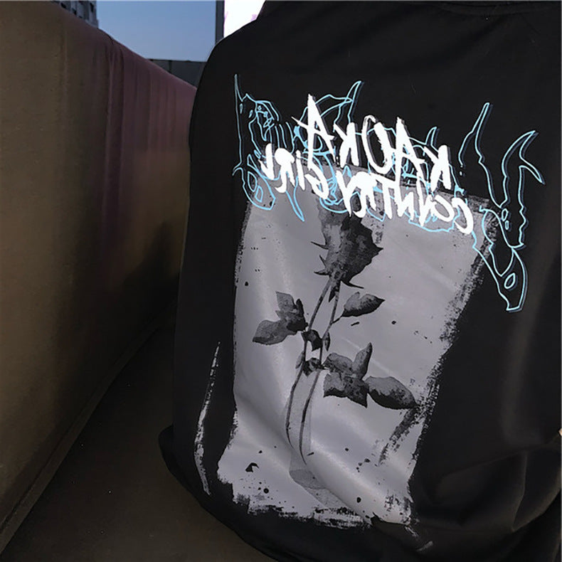 【送料無料】2023SS ラウンドネック ブラック ビッグ 半袖 Tシャツ 韓国ストリート 韓国モード mry000873