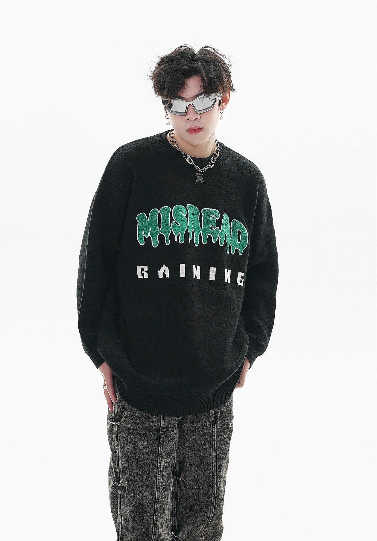 【残りわずか】MISREAD RAINING Oversized Knit Sweater mry001624