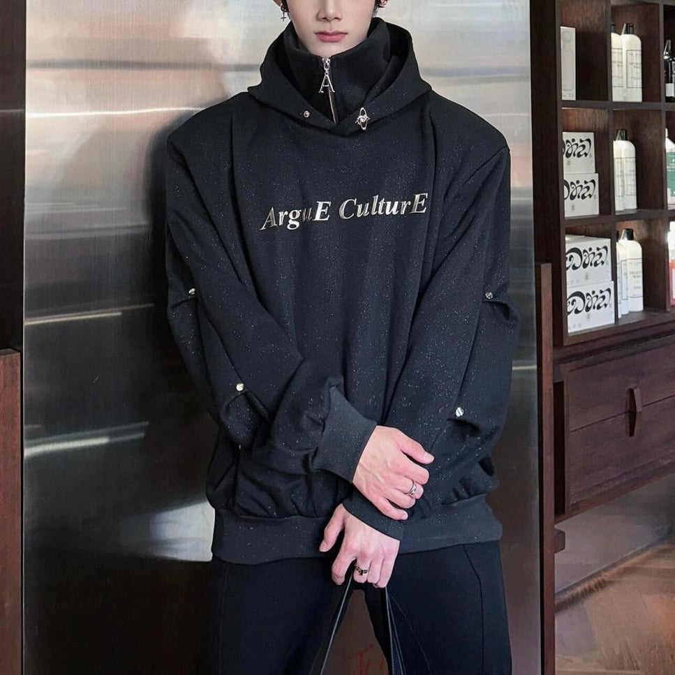 3カラー展開 韓国ストリート 韓国カジュアル トレンド タートルネック パーカー mry001341