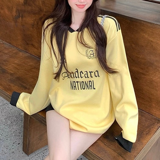 2カラー展開 ヨーロッパ 韓国ストリート 韓国カジュアル スポーティースウェット mry001071