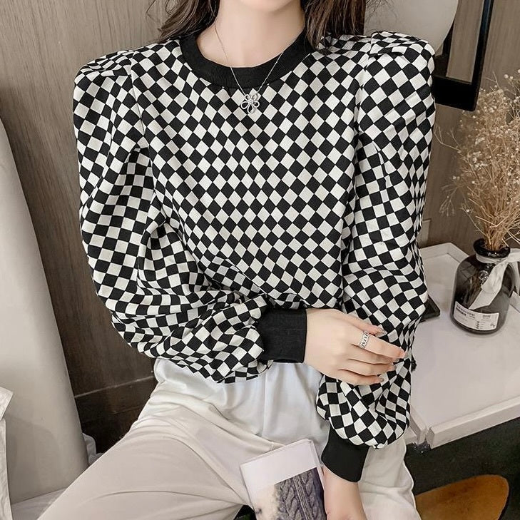 チェック柄 プルオーバーセーター mry000241