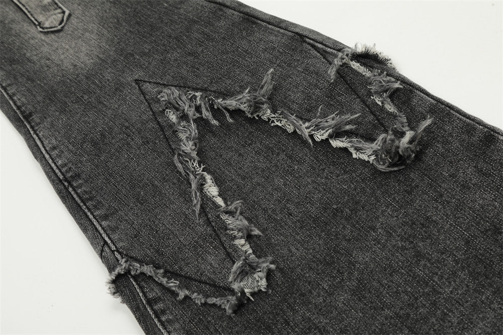 《脚盛れ確定✊🏻✨》Cross-Belt Flare Denim Pants mry001666