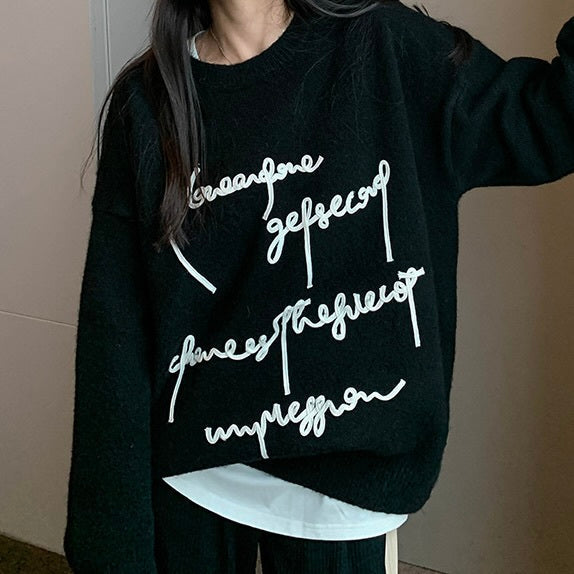 刺繍ルーズニット mry000463