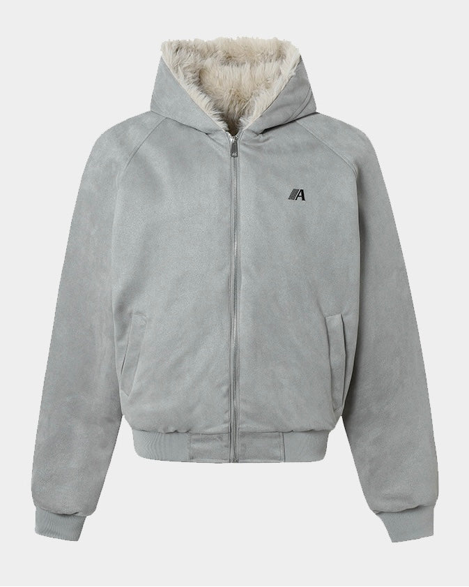 【2color】Faux Fur Hooded Jacket mry001787