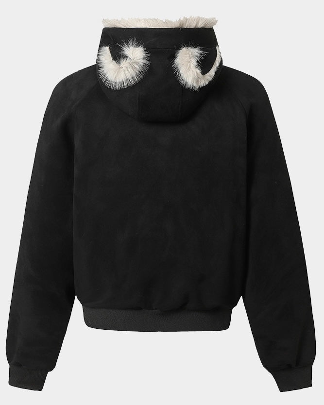 【2color】Faux Fur Hooded Jacket mry001787