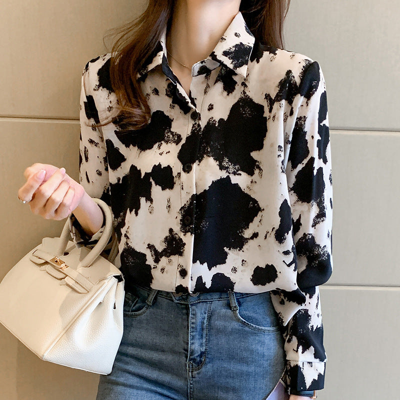 ヒョウ柄 カジュアルシャツ mry000384