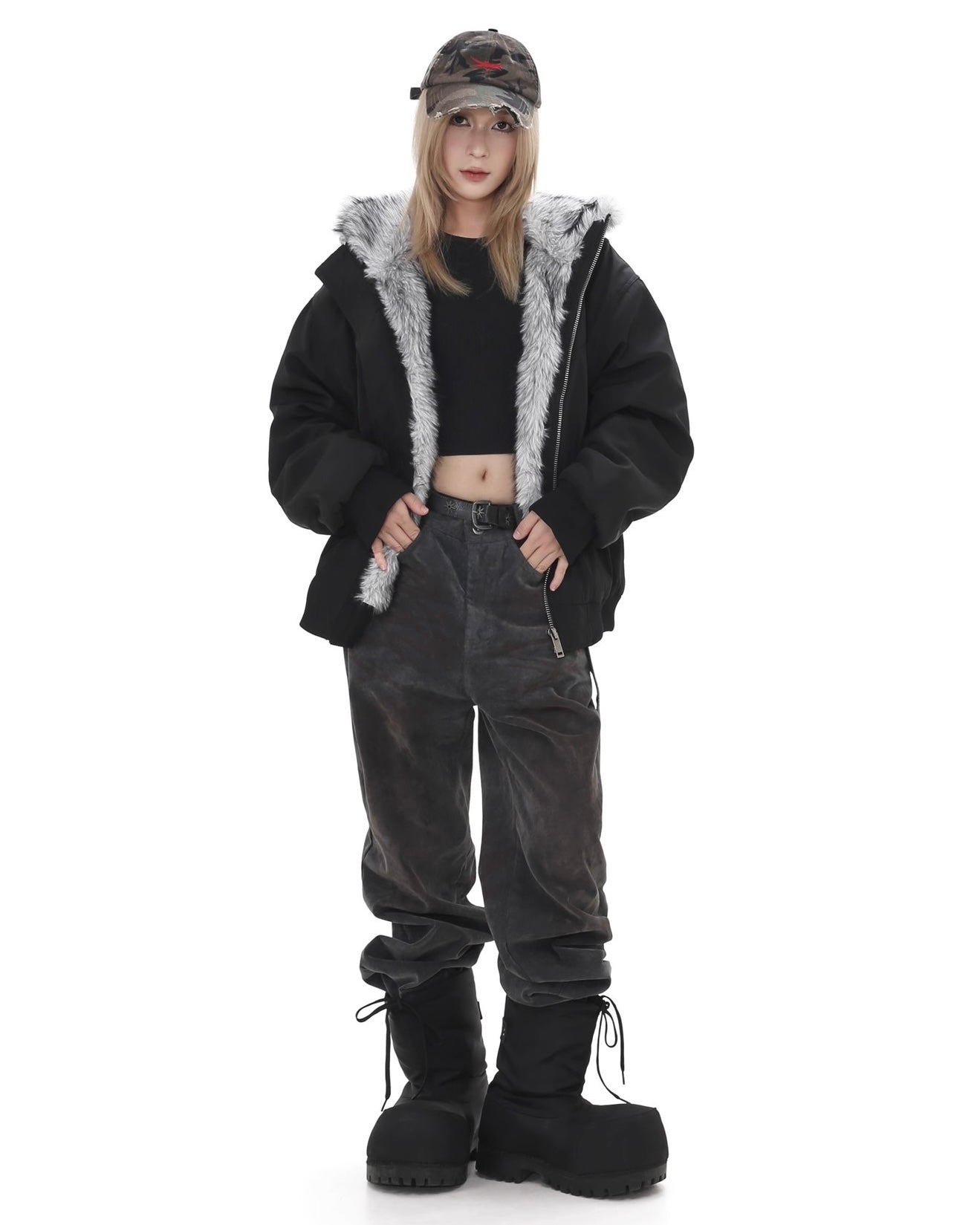 【高品質】Unisex Faux Fur Jacket mry001985