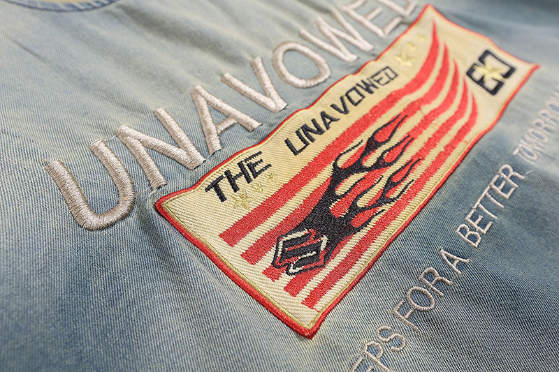 Denim Smoke Effect T-shirt mry001657