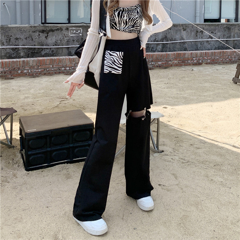 セクション ハイストリート ワイドレッグ ストレートパンツ mry000079