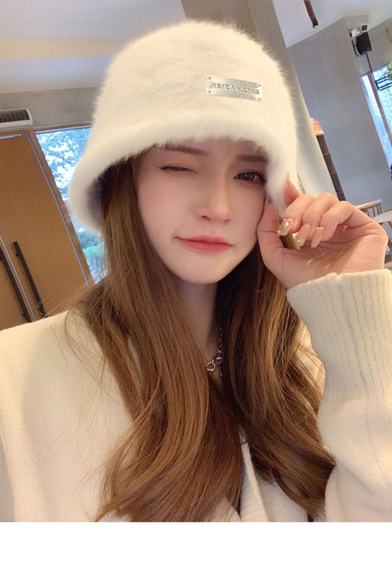 【Carina】2カラー展開 韓国デザイン ニット バケットハット 韓国カジュアル 韓国ガーリー mry001019