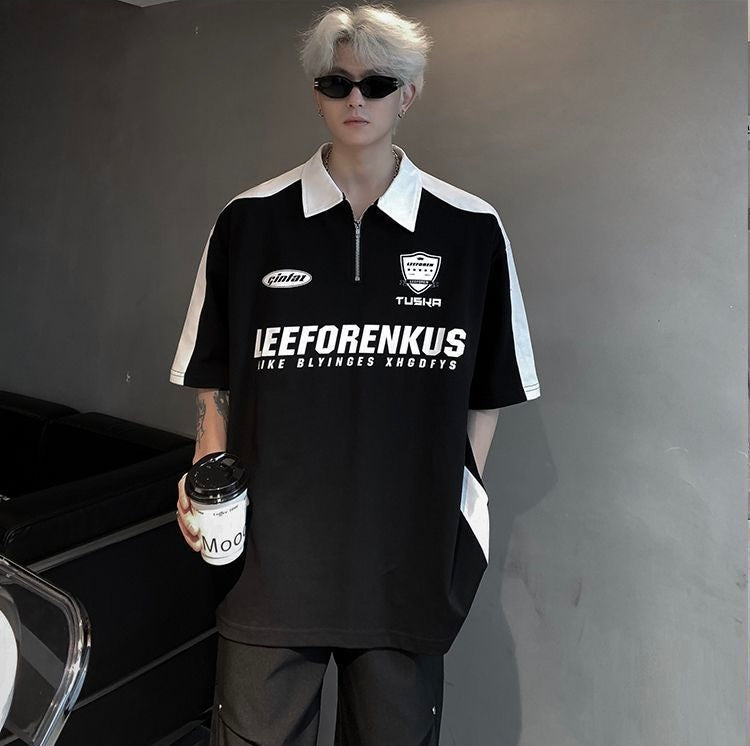 【2color】Monochrome Game T-Shirt mry001682