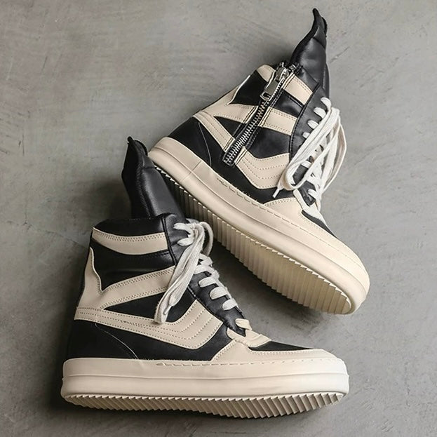 Two-Tone Designer High-Top Street Sneakers mry001954