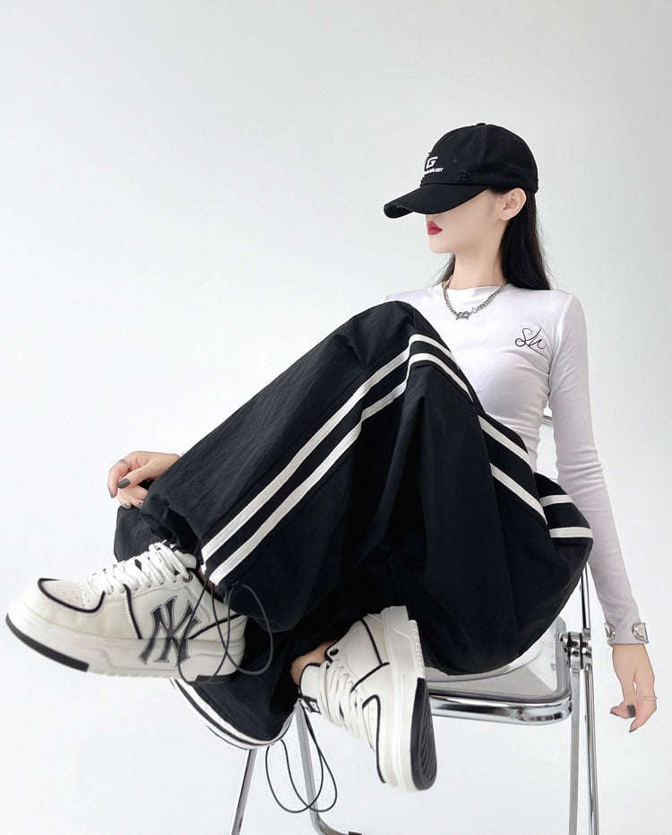 【YURU:FIT/3color】Glowline Baggy Track Pants mry001661