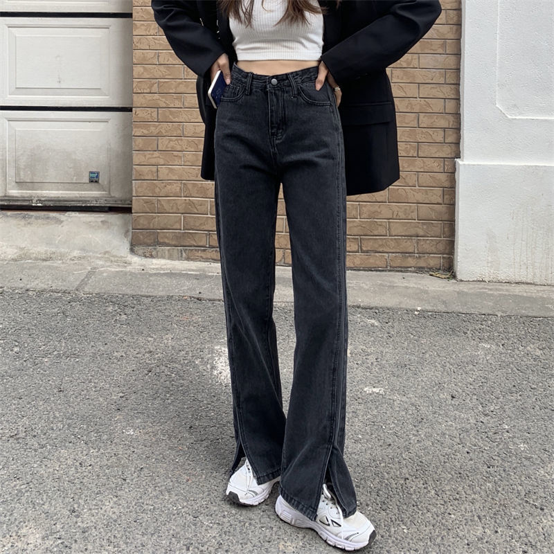 スリット ハイウエストスリム ジーンズ mry000327