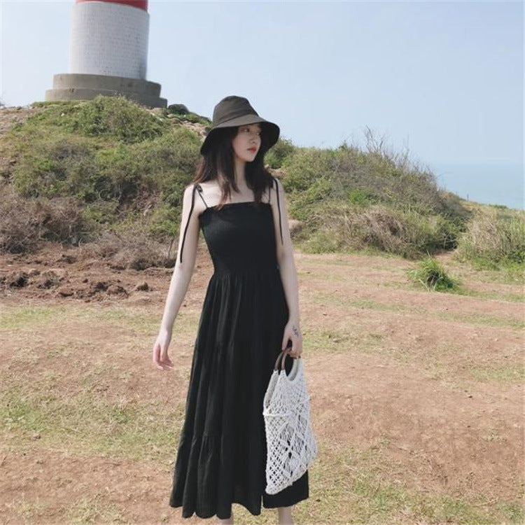 肩リボン フリル ロングワンピース mry000232