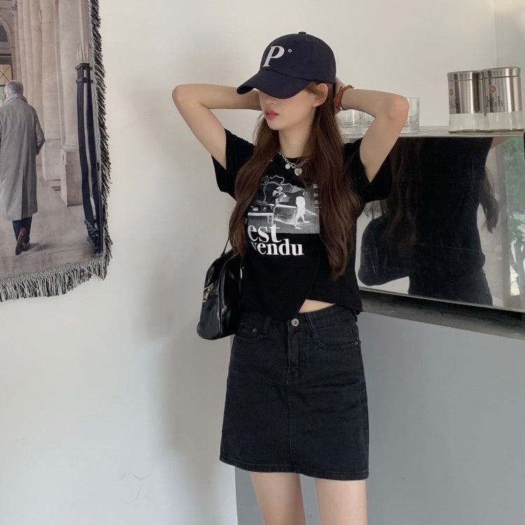 変形トップス 半袖 Tシャツ mry000015