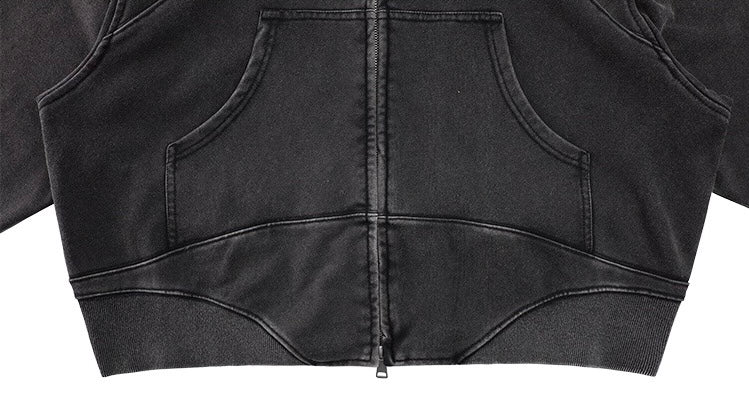 【評価★4.8以上/高品質】Vintage Wash Zip Hoodie mry001799