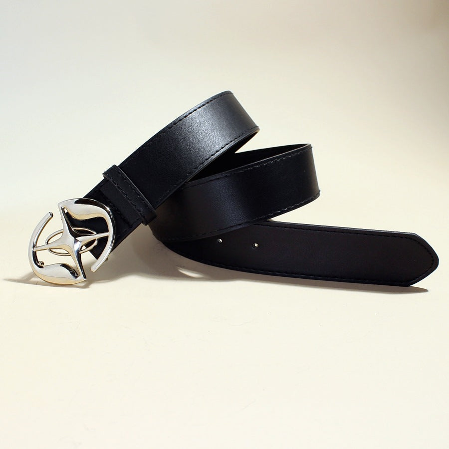 【爆売れ中/3color】Twist Emblem Leather Belt mry001758