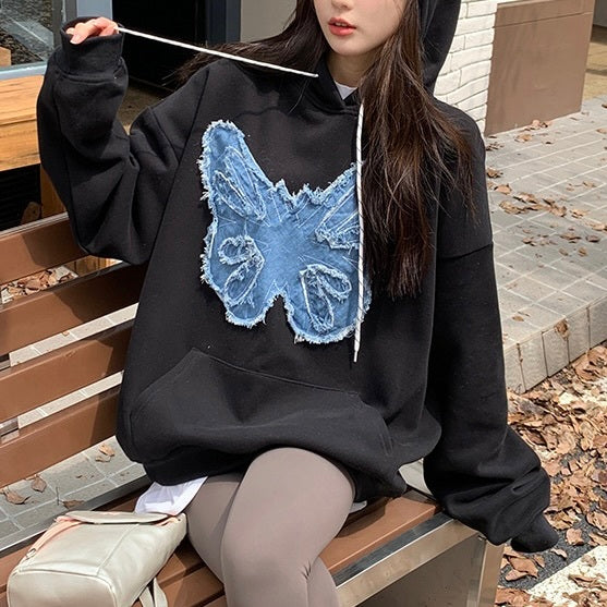 【Carina】2カラー展開 オーバーサイズ バタフライパーカー mry001056