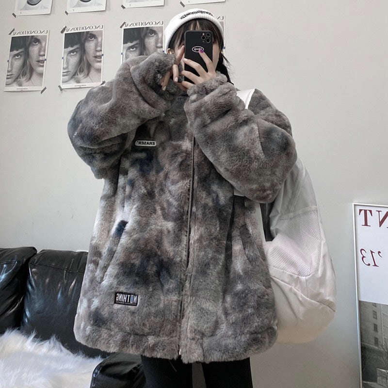 マーブル ボアジャケット 厚手 mry000433