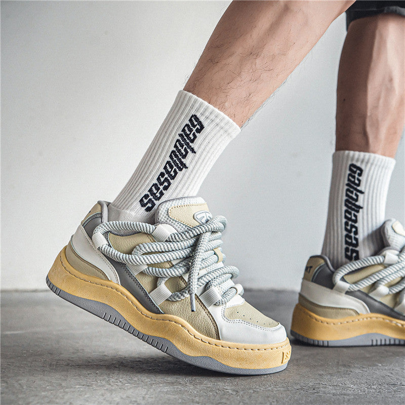 『評価★4.8以上』Heavy Rope Lace Chunky Sneakers mry001947