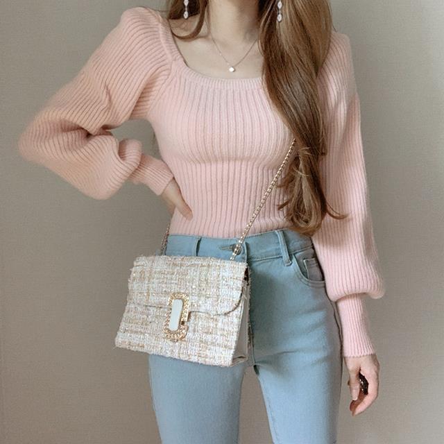 【送料無料】デザイン袖 カジュアル ニット 春 mry000517