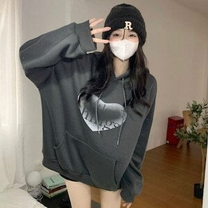 ハートデザインルーズパーカー mry000483