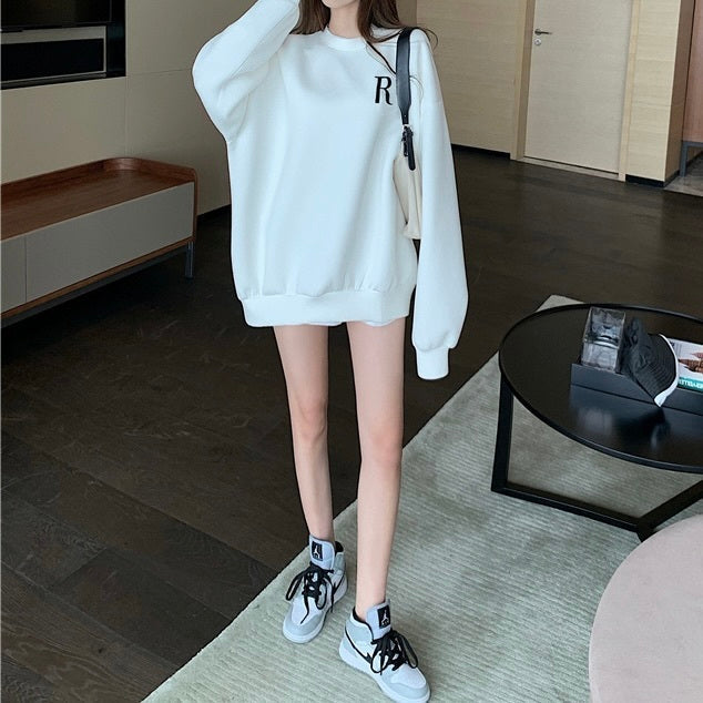 AW ルーズ Rプリント ラウンドネック スウェット mry000038