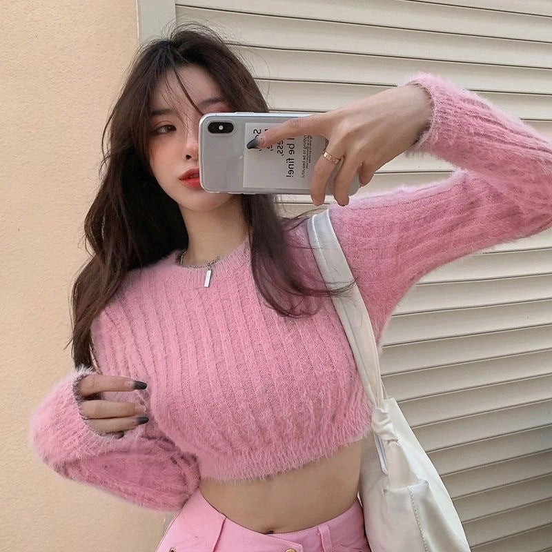 【送料無料】長袖ニット 4カラー 2023春トレンド 韓国カジュアル 韓国ガーリー フレンチガーリー mry000581