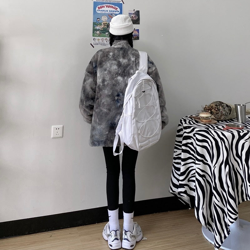 マーブル ボアジャケット 厚手 mry000433