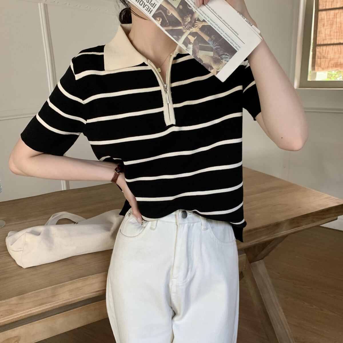 【送料無料】2カラー展開 ハーフジップ デザインシャツ カジュアル mry000640