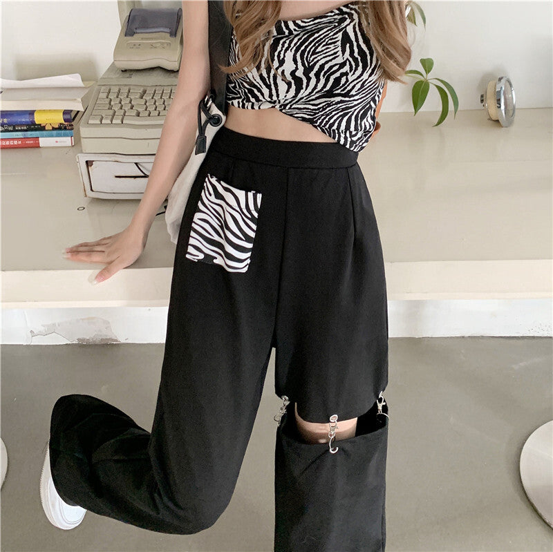 セクション ハイストリート ワイドレッグ ストレートパンツ mry000079