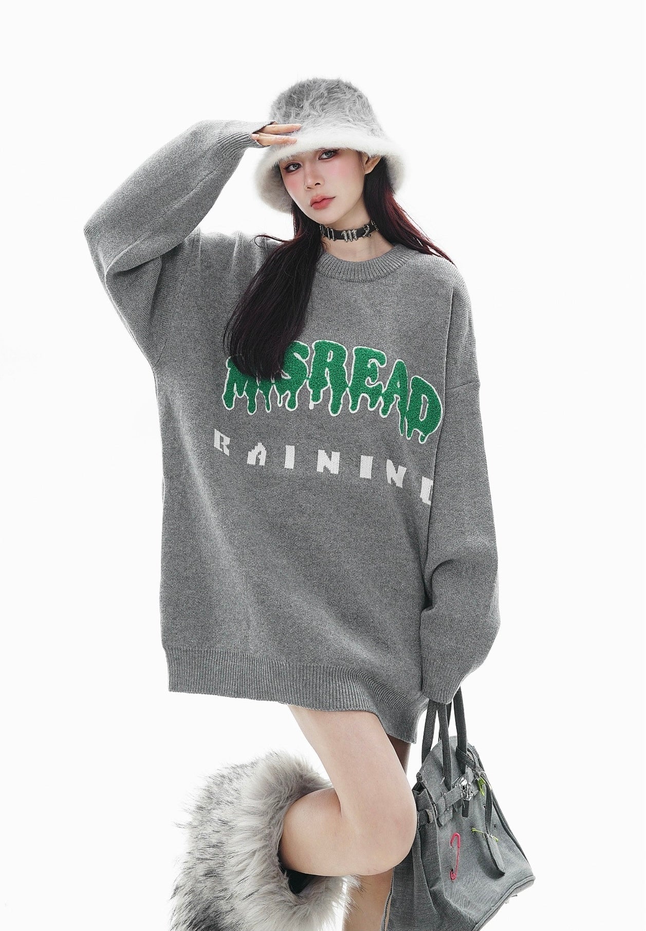 【残りわずか】MISREAD RAINING Oversized Knit Sweater mry001624