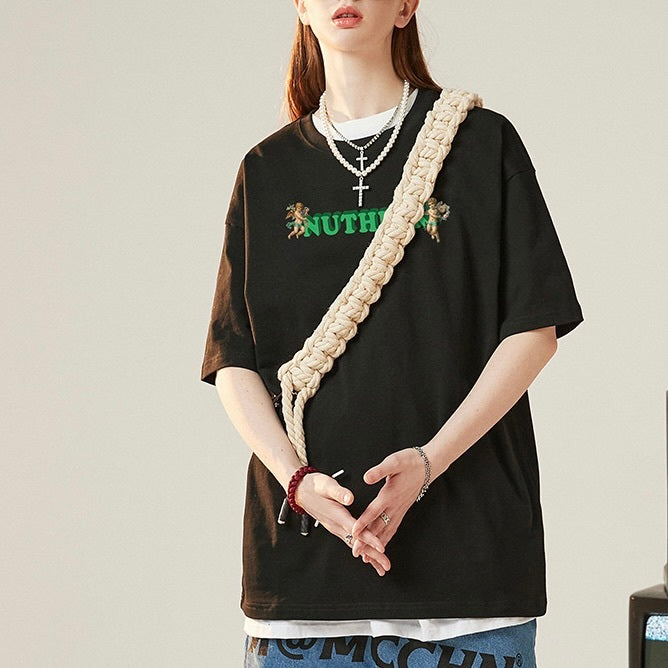 レタープリント オーバーサイズTシャツ mry000137