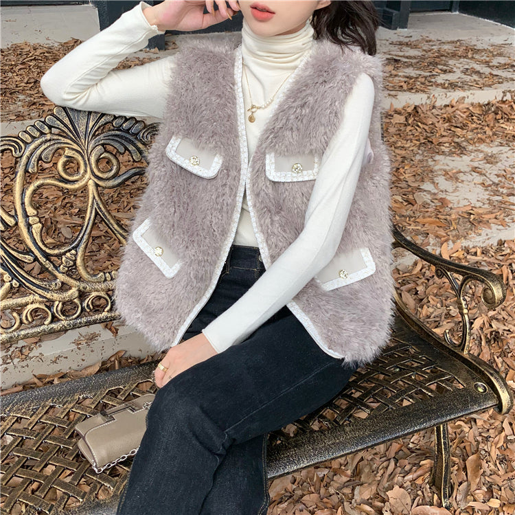 ファー ベストジャケット mry000421