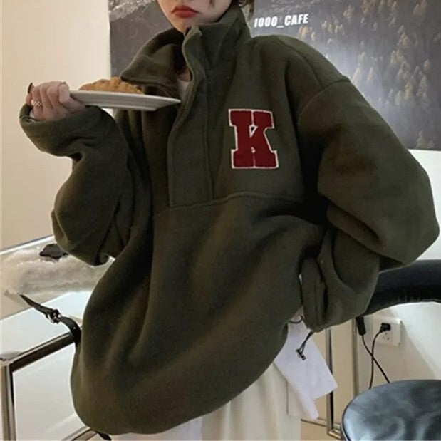 スタンドカラー ワンポイント トップス mry000494