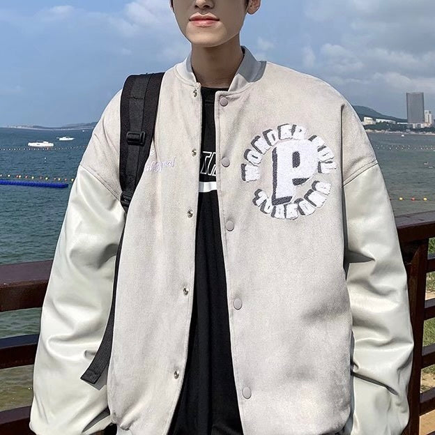 2カラー展開 アメリカン 韓国ストリート 韓国デザイン トレンド オーバーサイズ スタジアムジャンパー mry001287