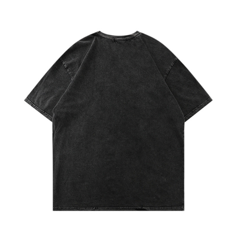 2023SS アメリカン トレンディ バンド ラウンドネック ポップストリート 半袖Tシャツ 韓国ストリート 韓国カジュアル mry000836