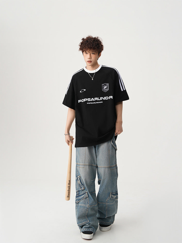 【3color】Fopsarundr Varsity Stripe Jersey T-Shirt mry001710