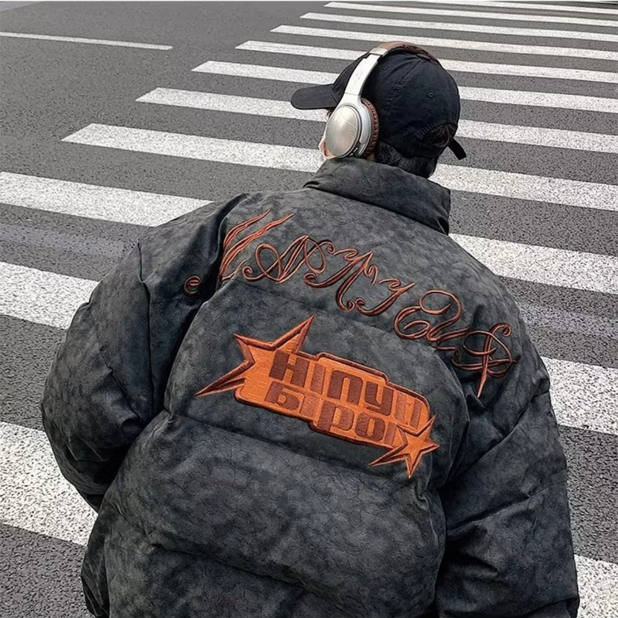 2カラー展開 アメリカン 韓国ストリート 韓国カジュアル トレンド レトロ 刺繍 ダウンジャケット mry001417