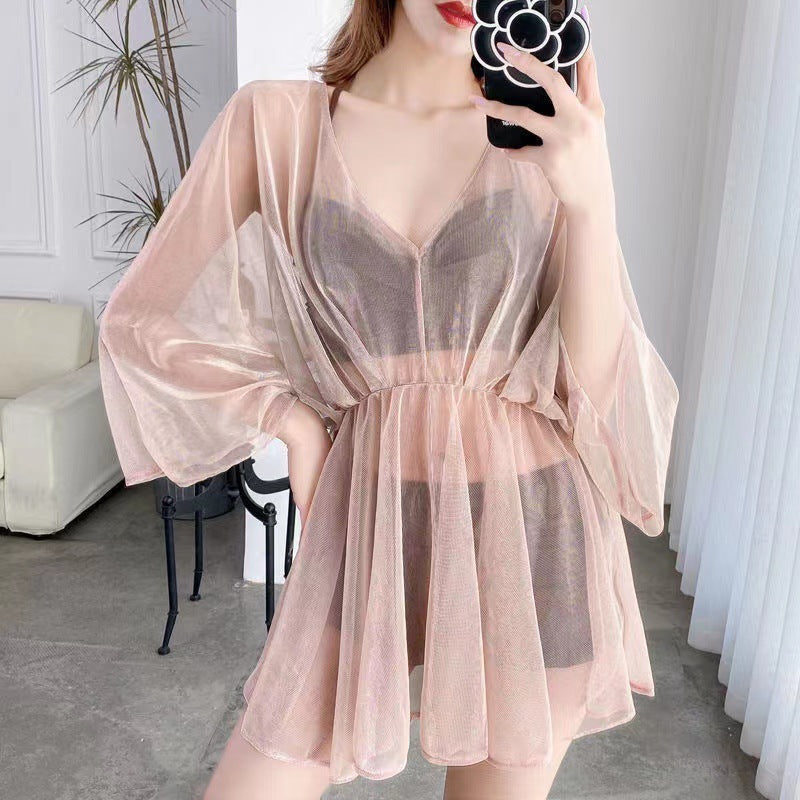 【送料無料】3カラー展開 2023SS 長袖メッシュ ビキニ 韓国カジュアル 韓国ガーリー トレンド mry000715