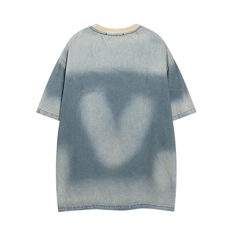 Denim Smoke Effect T-shirt mry001657