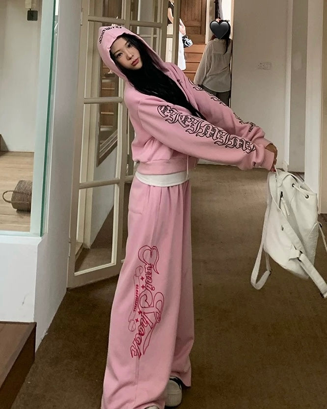 【Set-Up】Pastel Gothic Print Street Set-Up mry001889