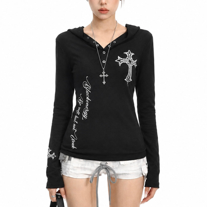 【新作】ゴシッククロス フィットTシャツ mry002689