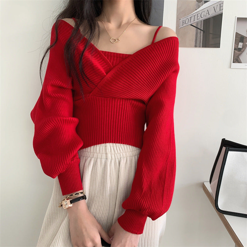 肩出しニット フェイクツーピース mry000301