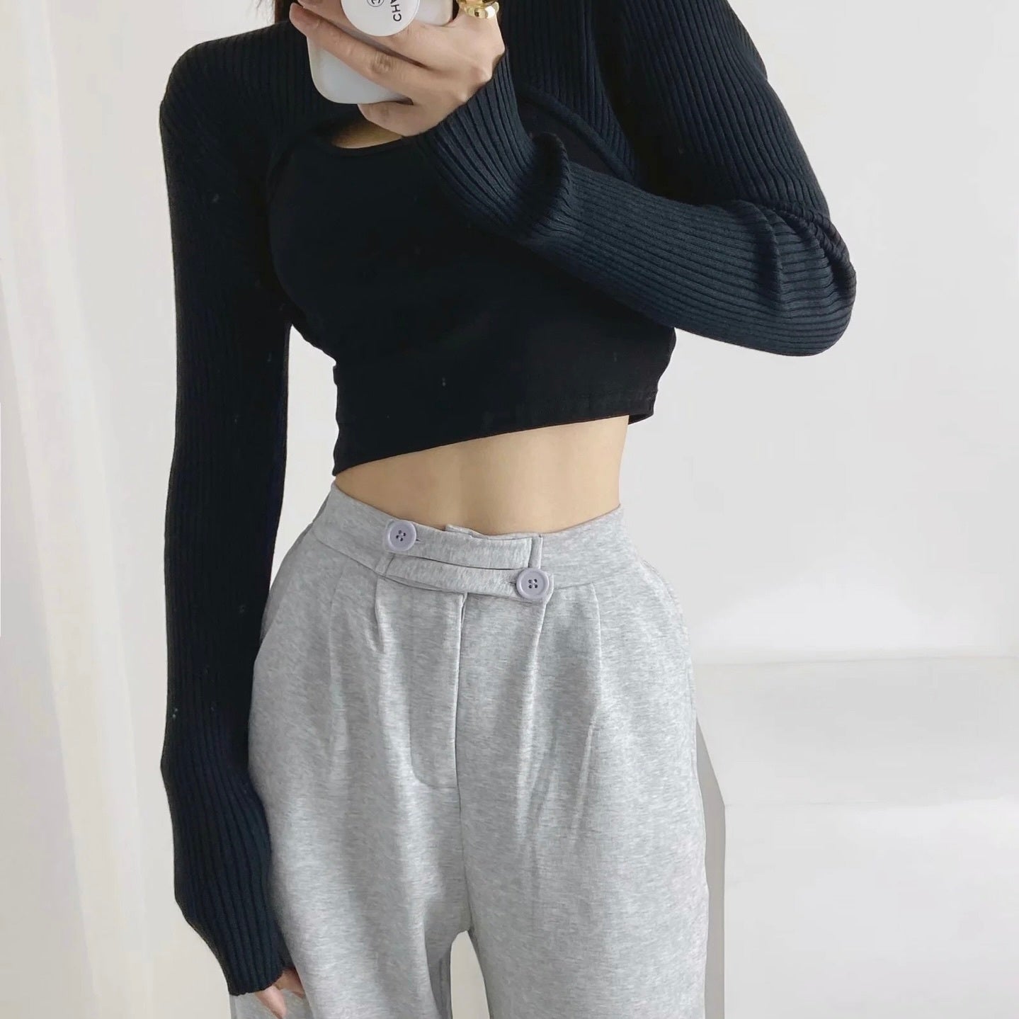 スリングニット 重ね着 ブラウス mry000143