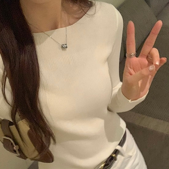 3カラー展開 韓国カジュアル 韓国デザイン シンプル 無地 トップス mry001120