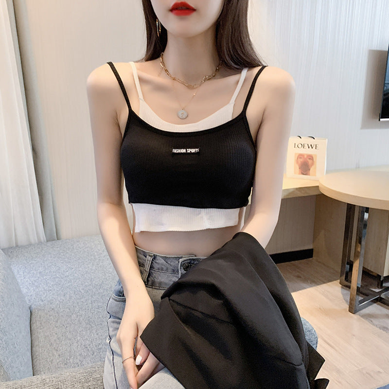 パッド付き フェイクツーピス キャミソール mry000052